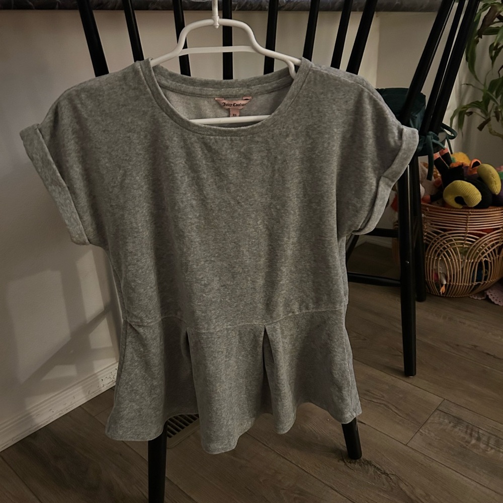 Juicy Couture Gray velvet top